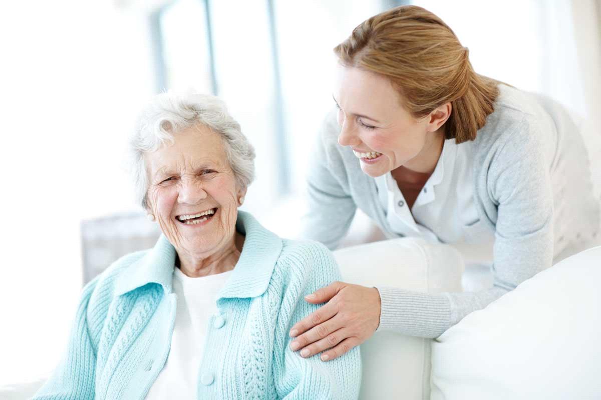 A caregiver offering a reassuring presence at home